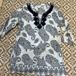 Pack for your beach trip! Liz Claiborne paisley tunic Perfect Swim cover